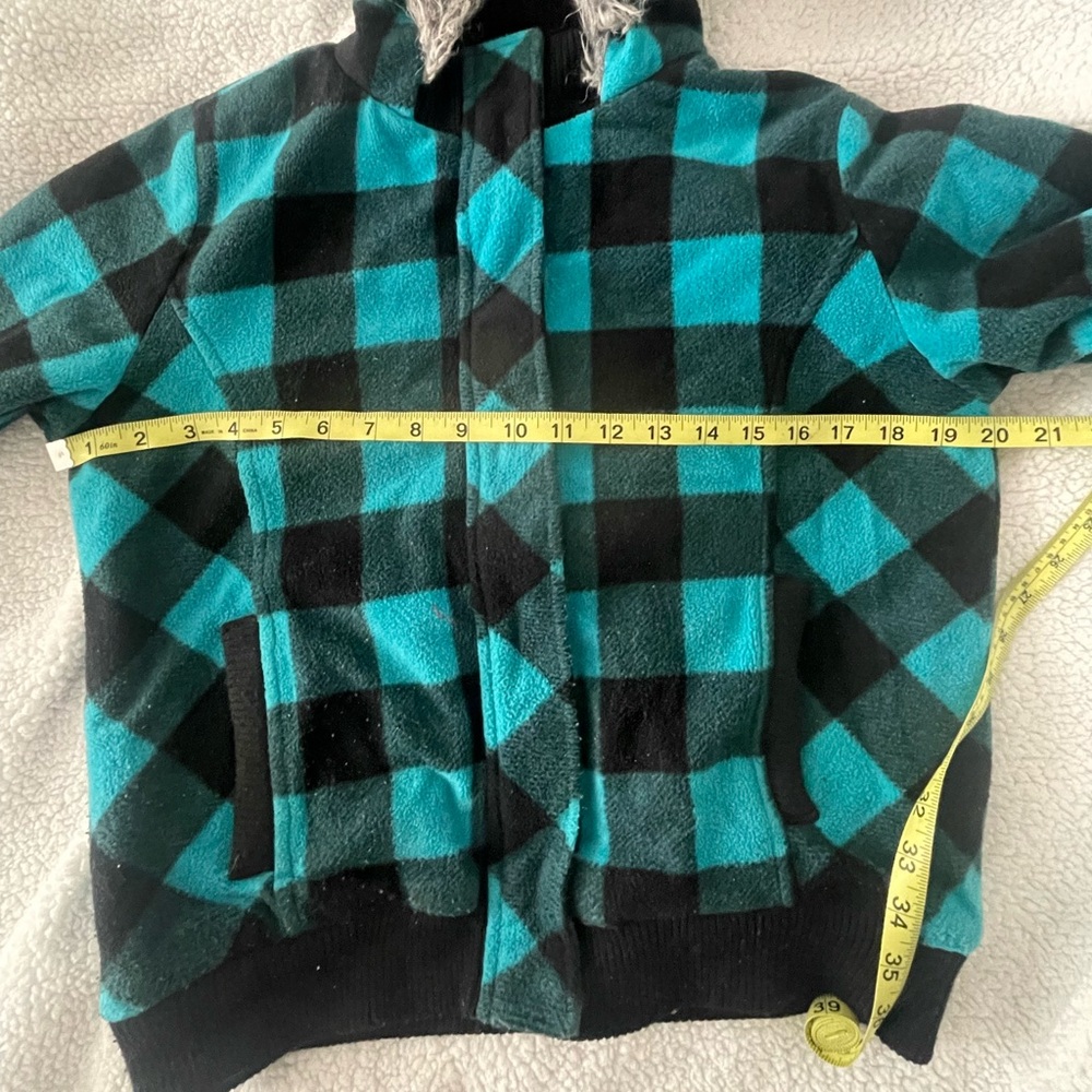 Faded Glory Teal Winter Coat Fur Lined Hood sz XL - Picture 5 of 6